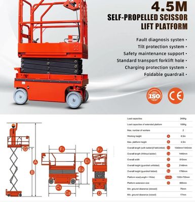 OEM máy kéo nâng công việc nền tảng 1T - 5T tải điện máy kéo nền tảng