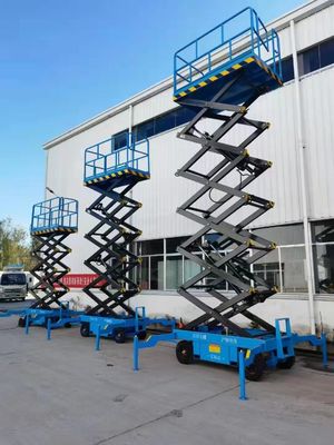 12m 14m 16m Hydraulic Scissor Work Platform tự động nâng kéo